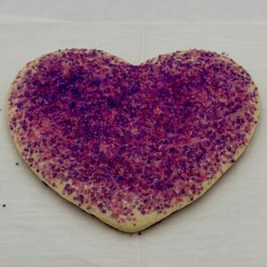 Festive Large Heart Shaped Sugar Cookie GF